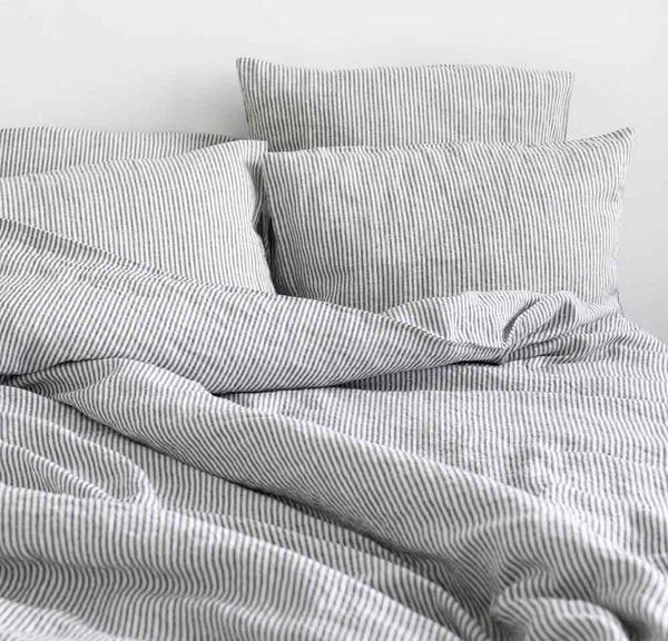 Linentales Bettwäsche-Set - Stonewashed Leinen - 100% aus Europa - 135x200cm / 155x220cm + 80x80cm