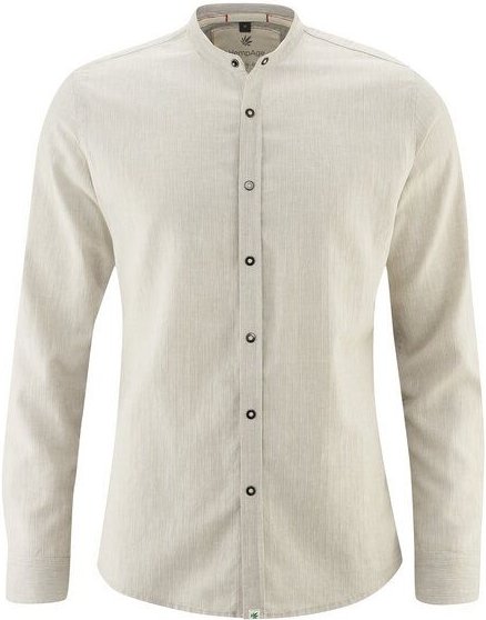 HempAge Herren Langarm Hemd Hanf/Bio-Baumwolle