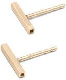 Jonathan Radetz Jewellery Ohrstecker fineSQUARE, Gold 585, 14 Karat, Länge 10 - 40 mm, Handmade in Germany