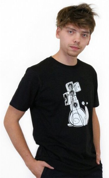 Spangeltangel T-Shirt "Soundschnecke", Herren, Bio-Baumwolle, Siebdruck, Musik