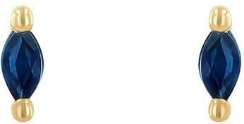 Eppi Minimalistische Ohrstecker mit blauen Saphiren Daina