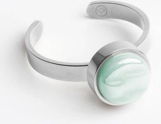 ALEXASCHA Größenverstellbarer Ring mit Stein | Silber