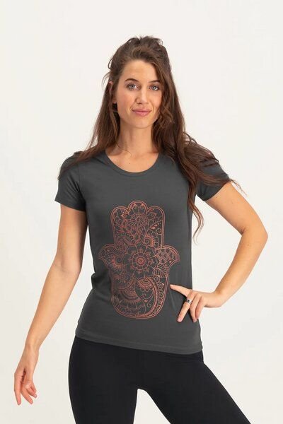 Urban Goddess Hamsa Core Yoga Tee aus Bio-Baumwolle