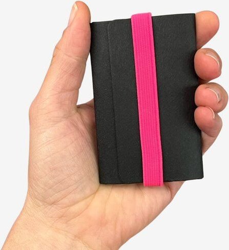 ANDERS & KOMISCH Minimalistisches Karten Portemonnaie mit Münzfach - A&K TINY Wallet Schwarz