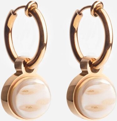 ALEXASCHA Roségold Clip Creolen mit Anhänger | Mix & Match