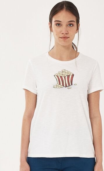 ORGANICATION T-Shirt aus Bio-Baumwolle mit Popcorn-Print