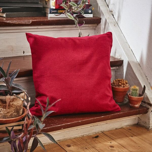 HängemattenGlück Kissenbezug aus reiner Bio Baumwolle 60x60cm Rot- / Gelbtöne