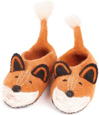 short'n'pietz Hausschuhe Fuchs handgefilzt für Babies und Kinder