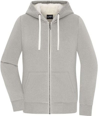 James & Nicholson Damen Sweatjacke mit Sherpa-Futter der Marke James&Nicholson