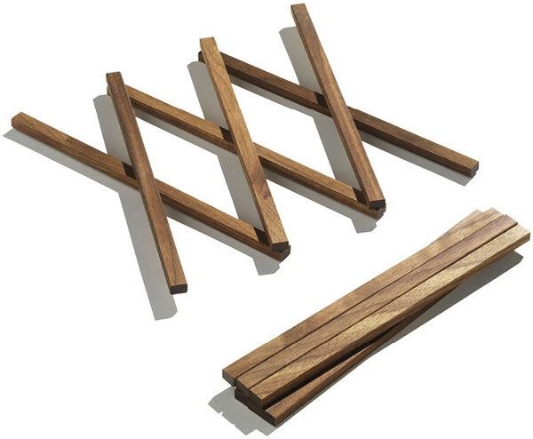 Untersetzer S, Nussbaumholz von side by side