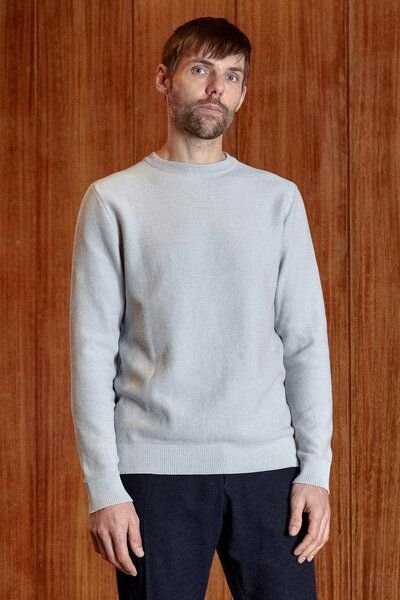 About Companions Klassischer Crewneck-Strickpullover MORTEN aus Bio-Baumwollgarn