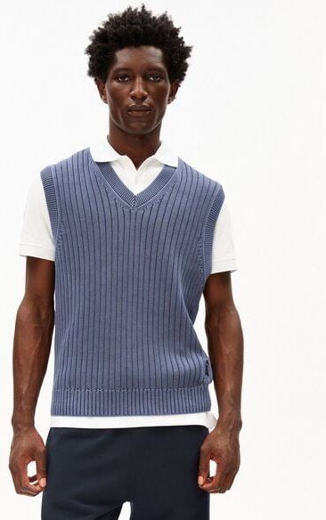 ARMEDANGELS PIGMENT DYE Herren Pullunder aus Bio-Baumwolle