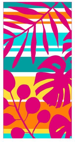 jilda-tex Summer Strandtuch 90x180cm aus 100% Bio-Baumwolle, verschiedene Designs