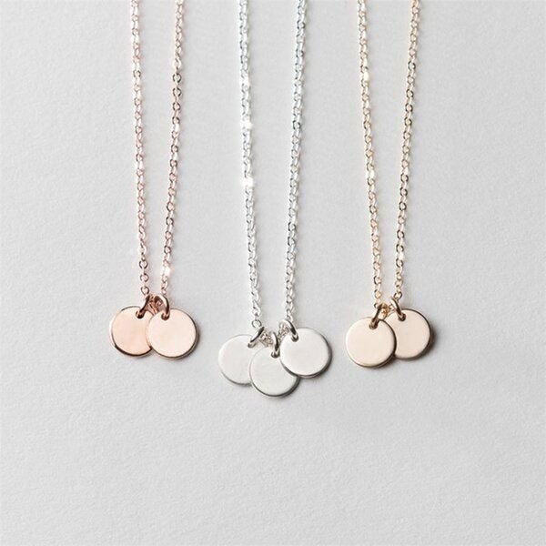 Kreis Kette mit 2,3 oder 4 Münzen in 6mm mit 42+8 cm langer Kette von Elektropulli