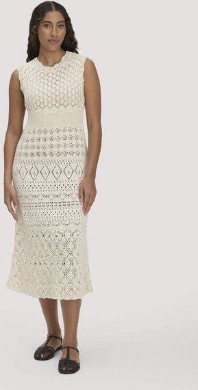 hessnatur Strick Kleid Midi aus reiner Bio-Baumwolle