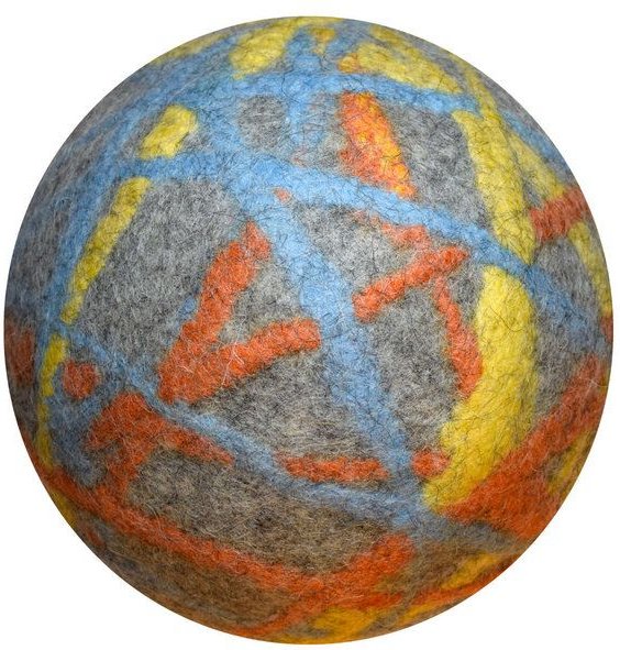 Lou-i Filzball bunt Made in Germany - Weicher Spielball für drinnen