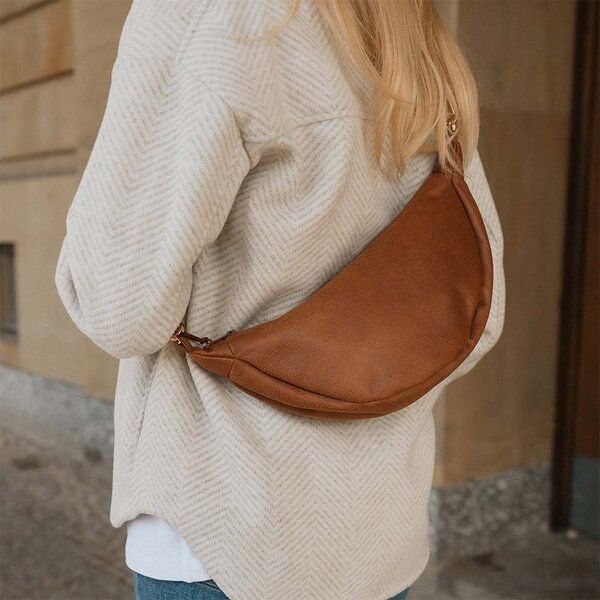 BOWLEANIES TASCHEN Moon Bag aus Lederfaserstoff