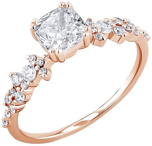 Eppi Verlobungsring mit Moissanit und Lab Grown Diamanten Alys