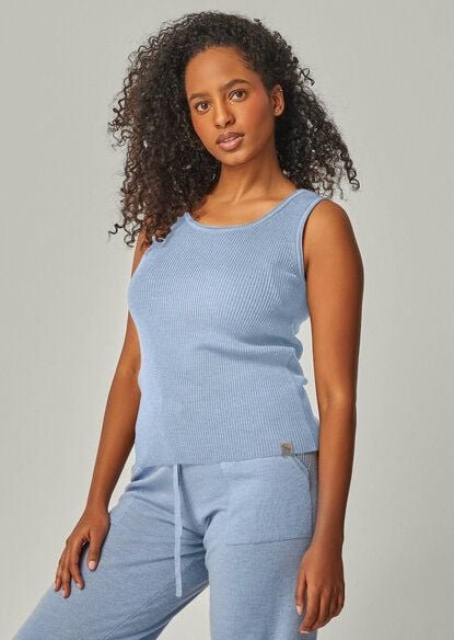 YOU LOOK PERFECT 100% Merino Rippen-Stricktop "Blossom"