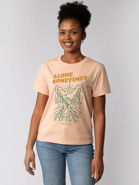 watapparel T-Shirt Frauen Alone sometimes but its okay