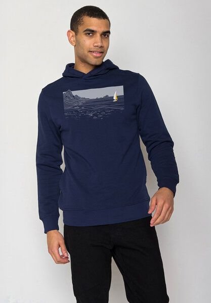 GREENBOMB Nature Cliffsail Star - Kuschliger Hoodie aus Bio-Baumwolle / hochwertiger Print / GOTS / Fair & Vegan