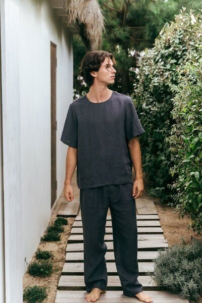 Thumbnail - AmourLinen Leinen pyjama set LEO