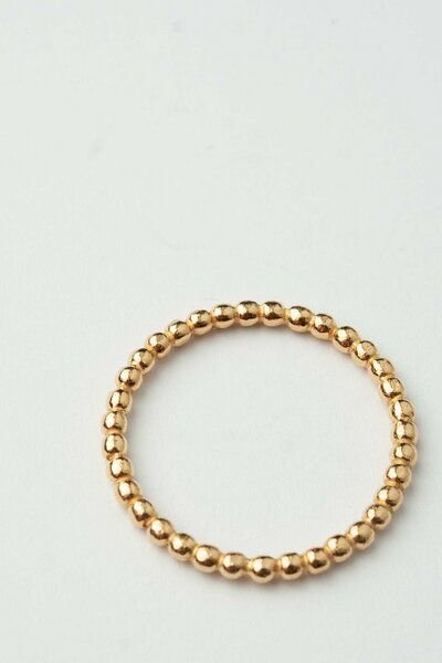 Kiwistories Ring Kugel Gold Vermeil und recycelt 925er Sterling Silver nickelfrei