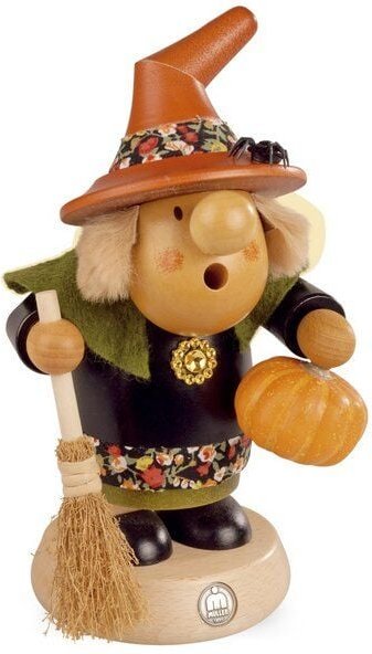 Müller Seiffen Müllerchen Hexe, die Räuchermännchen mit der Knollennase