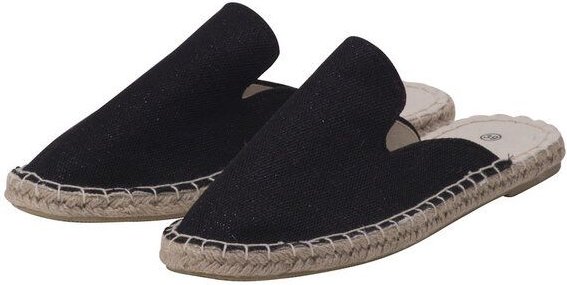 Japanwelt Espadrilles Damen Espadrilles Canvas Pantoffeln Glitzer Leinen Sommerlatschen