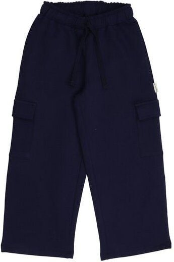 Kinder Hose GOTS-zertifiziert aus Bio-Baumwolle, dunkelblau, weites Bein, elastischer Bund – Walkiddy Abyssal Depths-Pan...