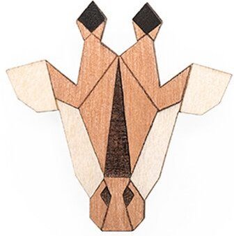 BeWooden Brosche aus Holz - Giraffe | Mode Schmuck