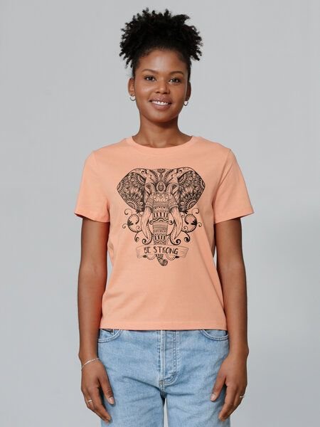 watapparel T-Shirt Frauen Mandala Elephant