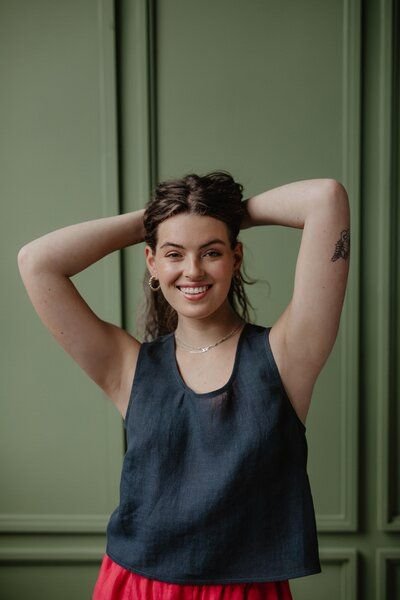 AmourLinen Schürzentop aus Leinen ELLA