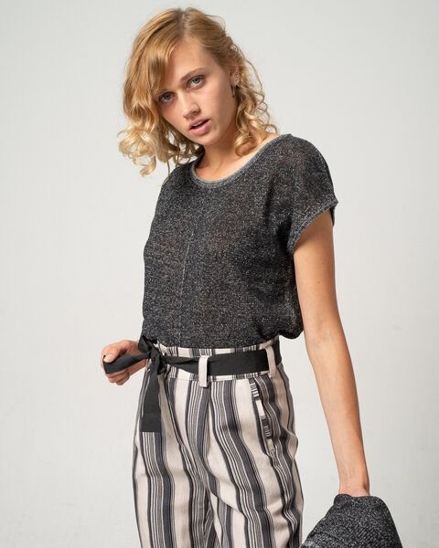 Alma & Lovis Strickshirt aus Bio-Baumwolle (kbA) und Leinen | Cot-Lin Shirt