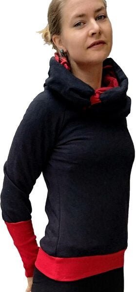 liebewicht Kapuzenpullover KapOn schwarz/rot 2 Längen nach Wahl