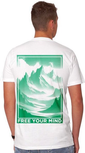 HANDGEDRUCKT "Free Your Mind" Männer T-Shirt von EarthPositive