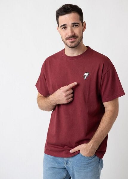 Thumbnail - Bavarian Caps Herren T-Shirt Prost Snoopy- Dunkelrot