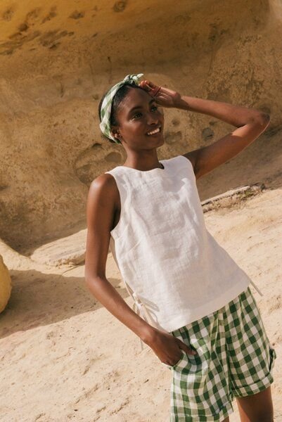 AmourLinen Rosie Leinenoberteil mit Bändern