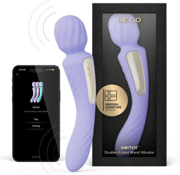 LELO SWITCH Doppelseitiger Stabvibrator für Frauen mit Bluetooth-App und 12 Lustmodi