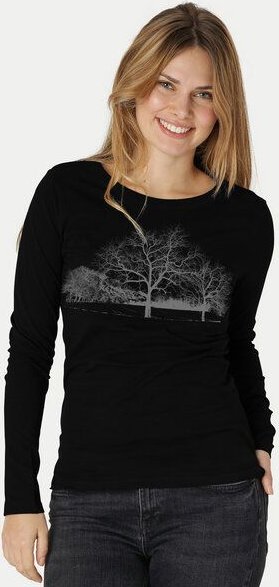 Peaces.bio - handbedruckte Biomode Damen Langarmshirt Landscape