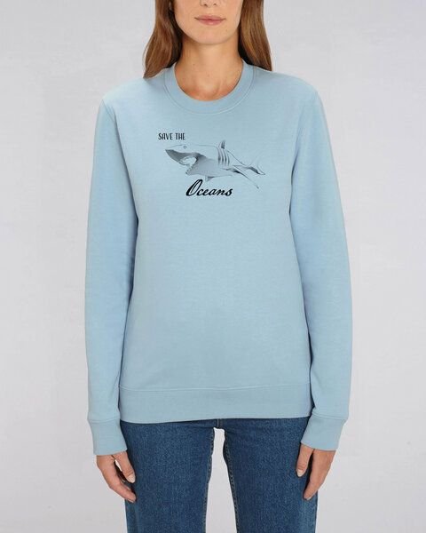 Human Family Bio Unisex Rundhals-Sweatshirt - "Switch - Save Oceans" in 3 Farben