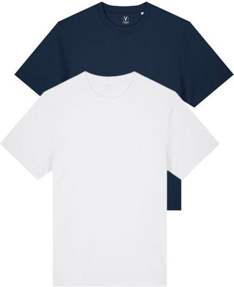 YTWOO Doppelpack Unisex-T-Shirts aus schwerem Stoff | Bio-Baumwolle