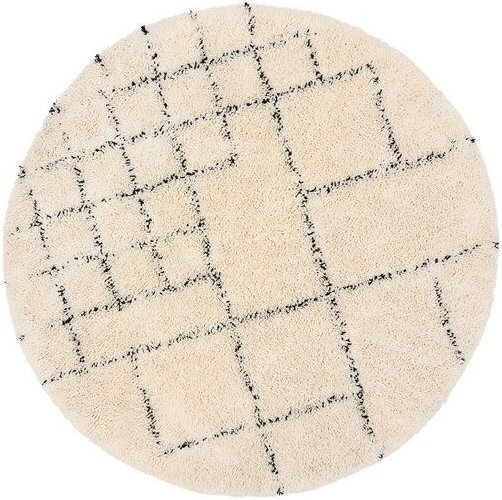 Fable & Loom Runder Hochflor Wollteppich | AMINE