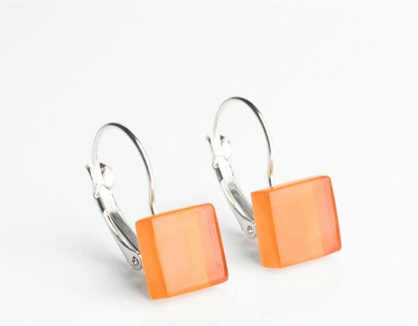 ALEXASCHA Geometrische Ohrringe hängend aus Glas | PUREFORM