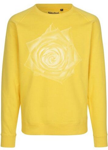 Peaces.bio - handbedruckte Biomode Bio Damen Sweatshirt Loose Fit Rose