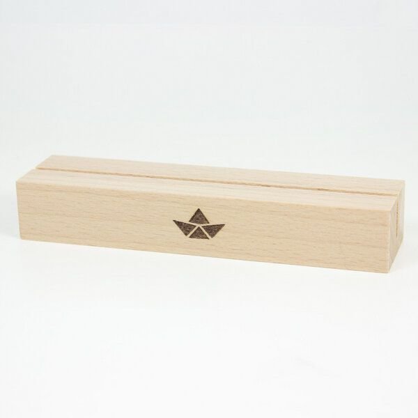 Bow & Hummingbird Kartenständer Papierschiffchen aus nachhaltigem Buchenholz