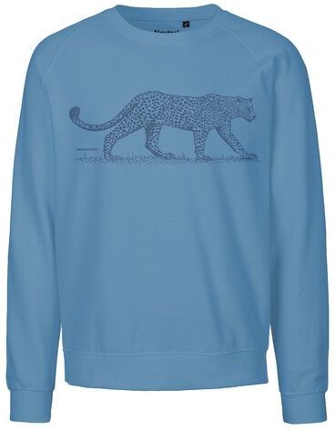 Peaces.bio - handbedruckte Biomode Bio Damen Sweatshirt Loose Fit Leopard