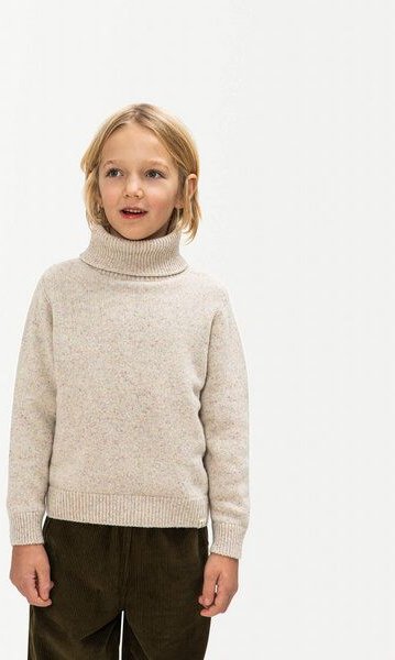 Matona Klassischer Rollkragenpullover für Kinder aus recycelter Wolle / Turtleneck Sweater