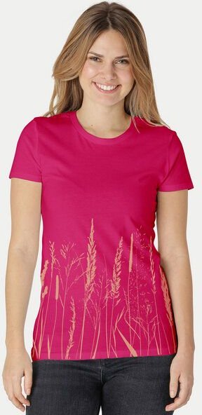 Peaces.bio - handbedruckte Biomode Damen Fit T-Shirt Gräservielfalt