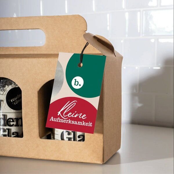 brotstoff Kleine Aufmerksamkeit - Geschenkset Weihnachten - Box mit zwei Brotbackmischungen im Glas